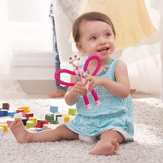 Telescopic Suction Cup Giraffe Toy