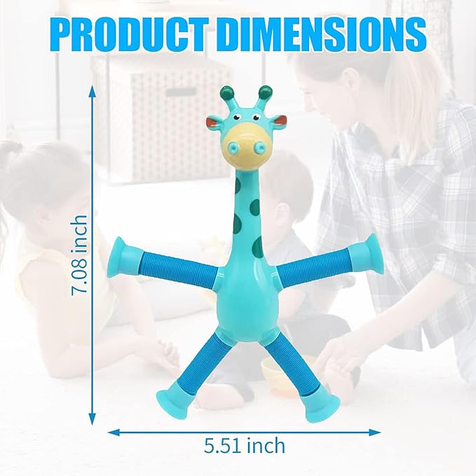 Telescopic Suction Cup Giraffe Toy